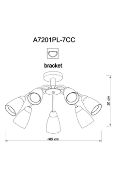 Люстра потолочная Arte Lamp Carmela A7201PL-7CC