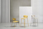 Стул полубарный пластиковый Scab Design Lisa Technopolymer, тортора