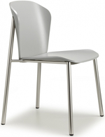 Стул деревянный Scab Design Finn Metal Wood, матовый никель, матовый серый бук