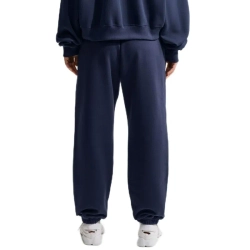 Женские теннисные брюки Nike Studio Fleece Medium Weight - midnight navy/sail
