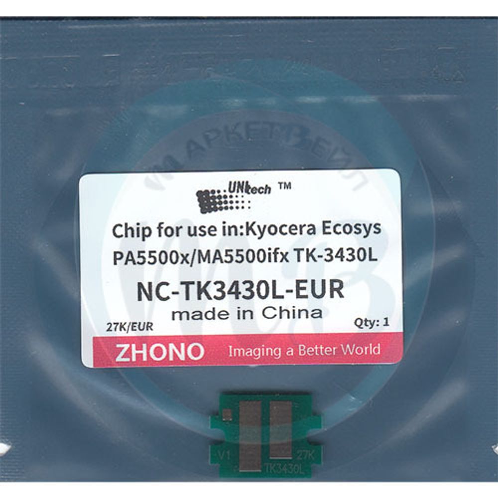 Чип для картриджа (TK-3430L) Kyocera ECOSYS PA5500/6000x, MA5500 (27K) UNItech (Zhono)