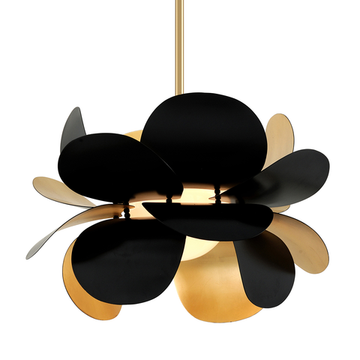 Corbett Ginger Chandelier, 67 cm, Gold Leaf