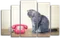 Модульная картина "Кот с телефоном"