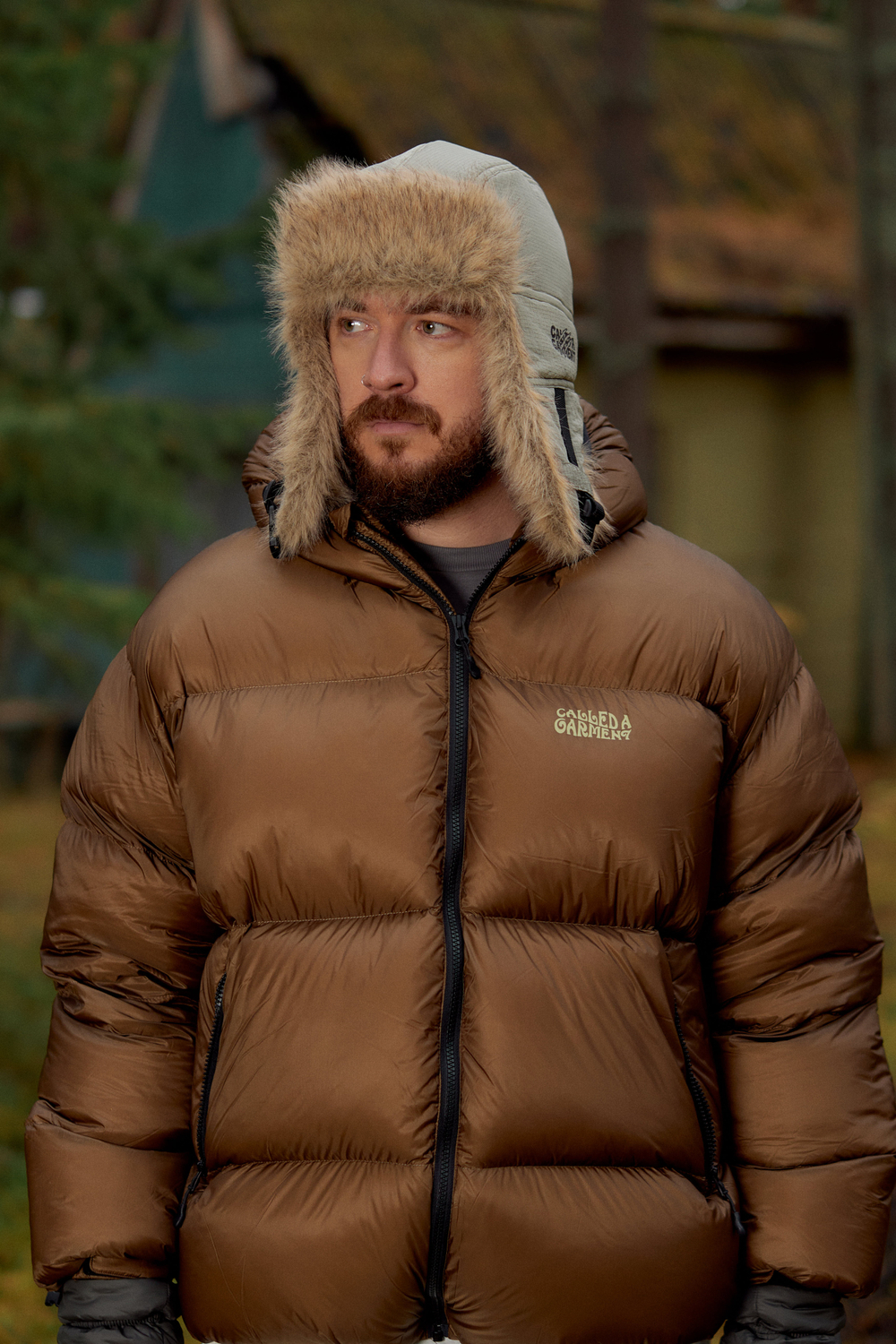 Шапка Called a Garment Beast Trapper Hat "Dusty Olive"