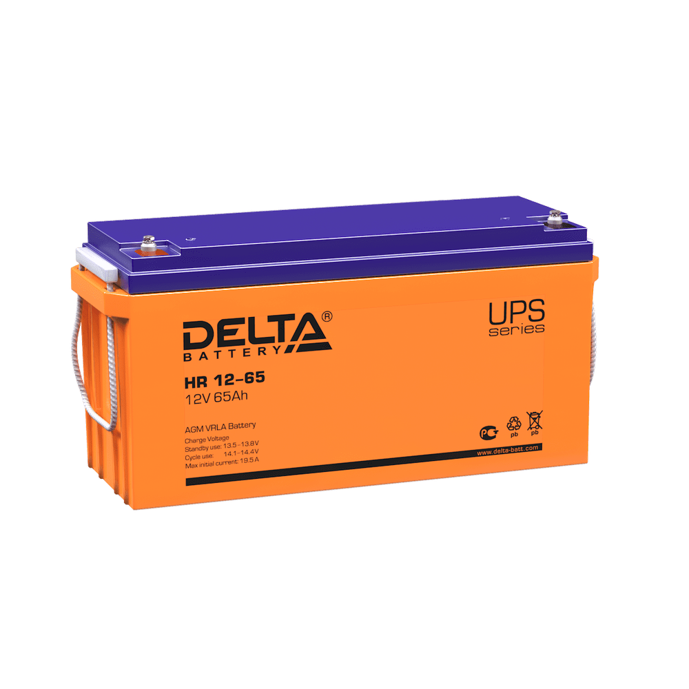 Аккумулятор DELTA HR 12-65 | 65 Ач | 12В AGM