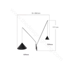 Wall design lamp  North 5635 11 /15 by Vibia (2 lampshade )