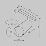 Магнитный трековый светильник Maytoni Focus LED TR032-2-20W2.7K-M-B