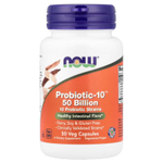 NOW Foods, Probiotic-10™, комплекс пробиотиков, 50 млрд КОЕ, 50 растительных капсул