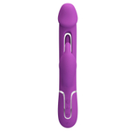 Фиолетовый вибратор-кролик 23,2см с фингерингом Pretty Love Twinkled Tenderness Kampas Flicking Vibrator Rabbit BW-500025-3