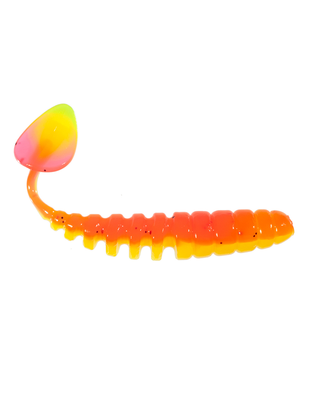 Приманка ZUB-SHAD  90мм(3,5")-5шт, (цвет 023) розовый верх - желтый низ