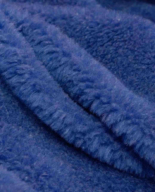 Мех шерстяной, 550 г/м2, шерсть-50%, п/э-50%, пр-во Беларусь, ш. 150 см, синий
