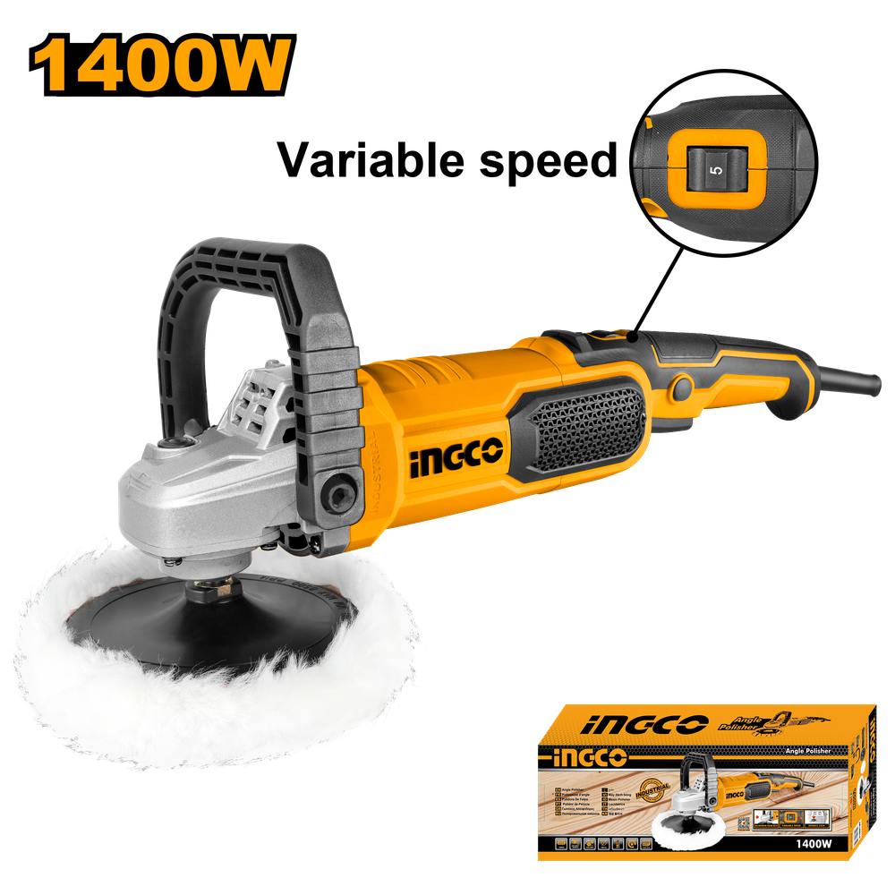 Полировальная машина INGCO AP140016 INDUSTRIAL 180 мм 1,4 кВт Полировальная машина INGCO AP140016 INDUSTRIAL 180 мм 1,4 кВт