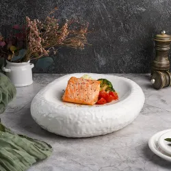 Блюдо овальное для подачи 28*23 см h5,7 см Organic белое фарфор P.L. Proff Cuisine [3]