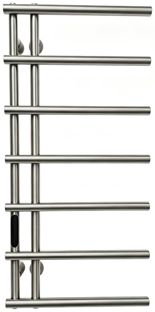 Полотенцесушитель электрический REIN Double Classic 7-Nickel левый 850*400 мм