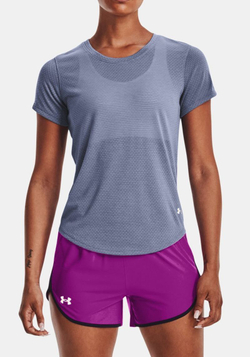 Женская теннисная футболка Under Armour Streaker Run Short Sleeve - aurora purple/reflective