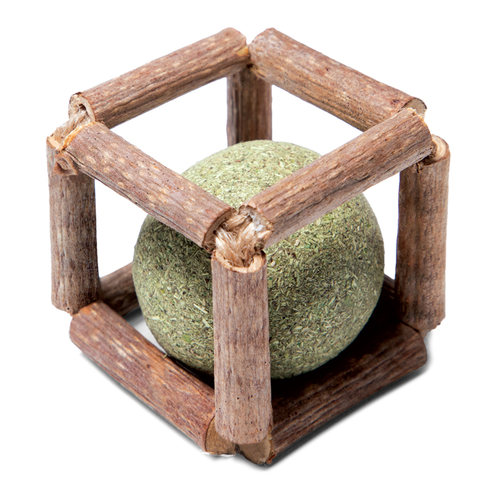 Игрушка для кошек из мататаби "Куб с кошачьей мятой", 40мм, серия NATURAL, Triol
