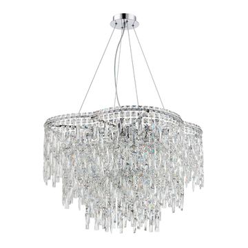 Подвесная хрустальная люстра Abril SP12 хром Crystal Lux