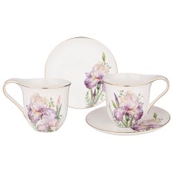 НАБОР ЧАЙНЫЙ LEFARD "IRISES" НА 2 ПЕР. 4 ПР. 275 МЛ, РАЗНОЦВЕТНЫЙ (КОР.=24НАБ,)