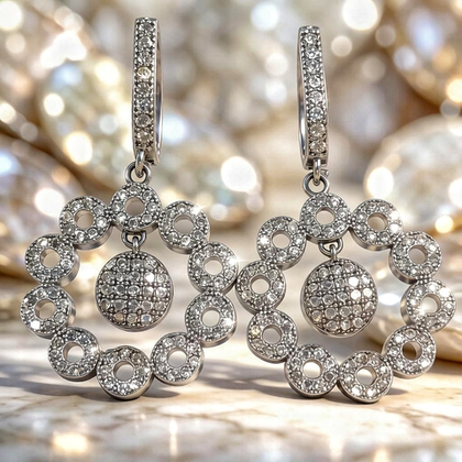 Ювелирные серьги из серебра 925 пробы