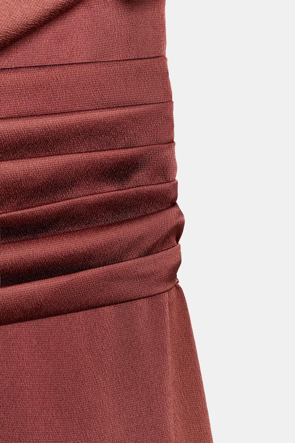 ZARA ДЛИННОЕ АТЛАСНОЕ ПЛАТЬЕ ИЗ КОЛЛЕКЦИИ ZW, ТЕМНО-РОЗОВЫЙ