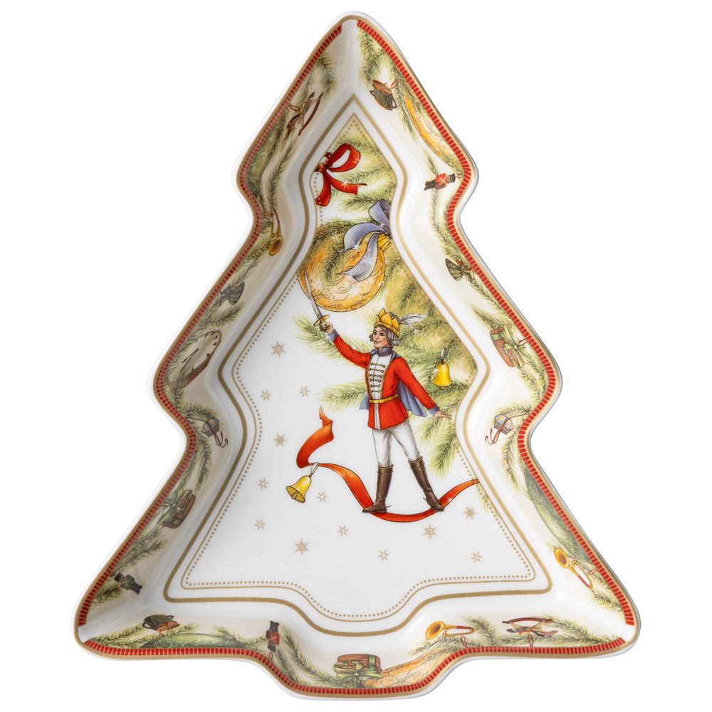 БЛЮДО LEFARD "ЩЕЛКУНЧИК" В ФОРМЕ ЕЛКИ 25*21*4 СМ, РАЗНОЦВЕТНЫЙ (КОР=8ШТ.)