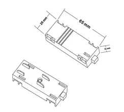 Соединитель питания прямой Space 220 CLT 0.205 03 BL Crystal Lux