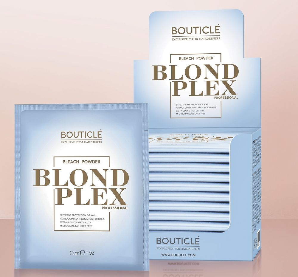 Обесцвечивающий порошок Blond Plex с аминокомплексом - "BOUTICLE Blond Plex Powder Bleach" 12x30 гр
