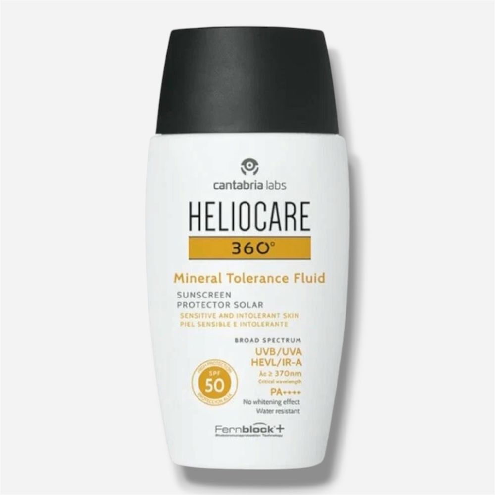 HELIOCARE 360 СОЛНЦЕЗАЩИТНЫЙ МИНЕРАЛЬНЫЙ ФЛЮИД С SPF 50 ДЛЯ ЧУВСТВИТЕЛЬНОЙ КОЖИ, 50 МЛ Mineral Tolerance Fluid Sunscreen SPF 50 HELIOCARE 360 СОЛНЦЕЗАЩИТНЫЙ МИНЕРАЛЬНЫЙ ФЛЮИД С SPF 50 ДЛЯ ЧУВСТВИТЕЛЬНОЙ КОЖИ, 50 МЛ Mineral Tolerance Fluid Sunscreen SPF 50