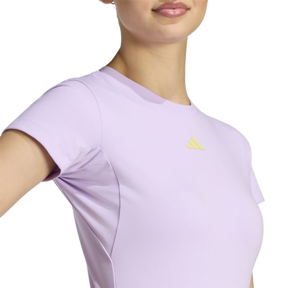 Женская теннисная футболка Adidas 3 Stripes - power purple