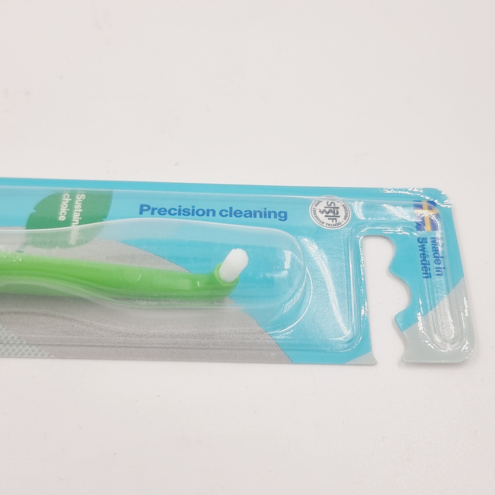Монопучковая щетка TePe Compact Tuft, для брекетов и протезов, зеленая, 1 шт. (Швеция)