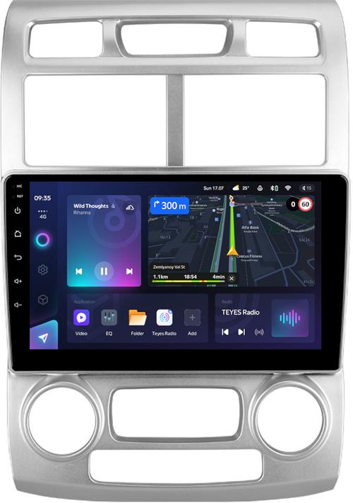 Магнитола для KIA Sportage 2 2004-2008 - Teyes CC3 монитор 9" QLED на Android 10, Быстрая, CarPlay, 4G SIM-слот