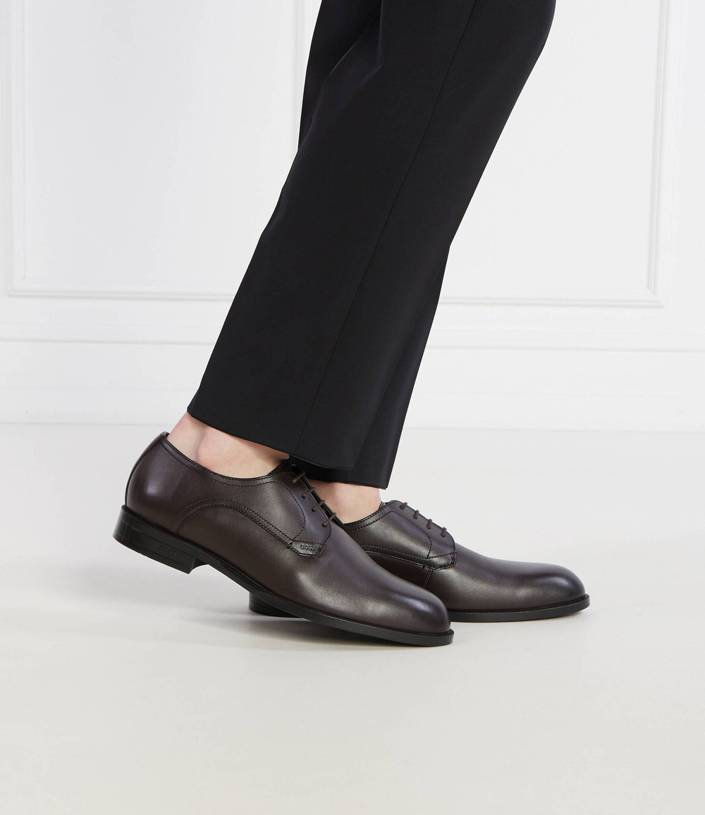 Кожаные дерби tayil_derb_bu BOSS BLACK - коричневый(50516754)