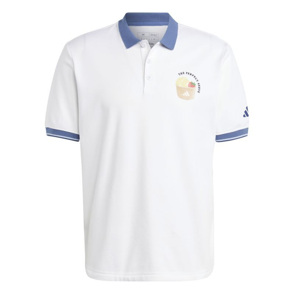 Мужское теннисное поло Adidas Clubhouse Classic Premium Tennis Polo Shirt - белый