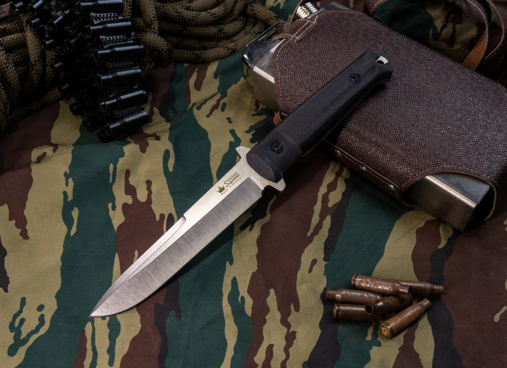 Тактический нож Trident AUS-8 StoneWash G10 Black