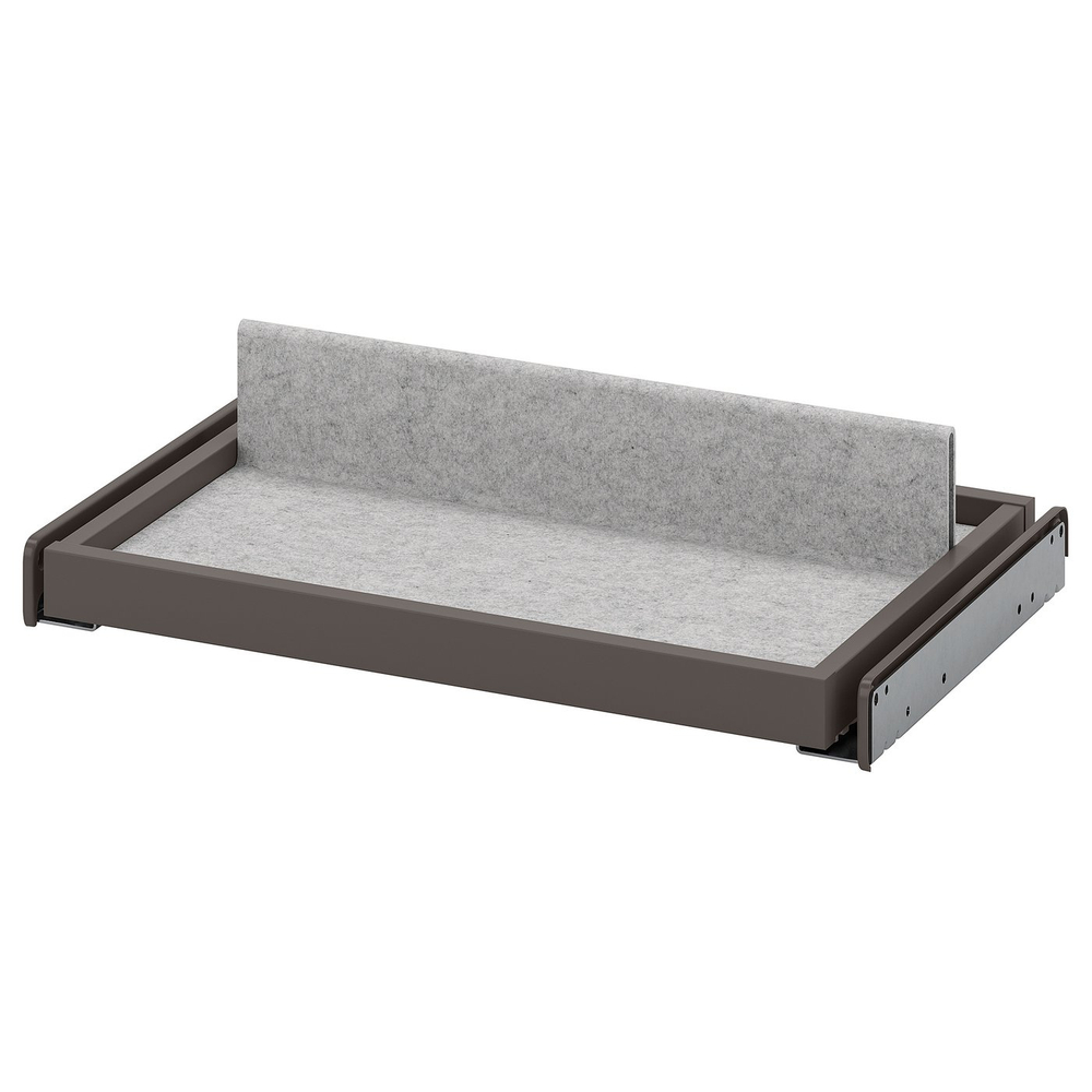 IKEA KOMPLEMENT  (ИКЕА КОМПЛЕМЕНТ)  -  Выдвижной лоток с вкладышем для обуви - тёмно-серый/светло-серый 50x35 см