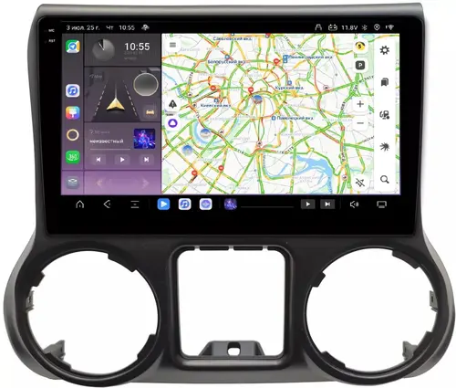 Магнитола для Jeep Wrangler 2010-2014 - Kuberg OL-1258-1 QLed+2K, Android 13, Быстрейшая, CarPlay, 4G SIM-слот