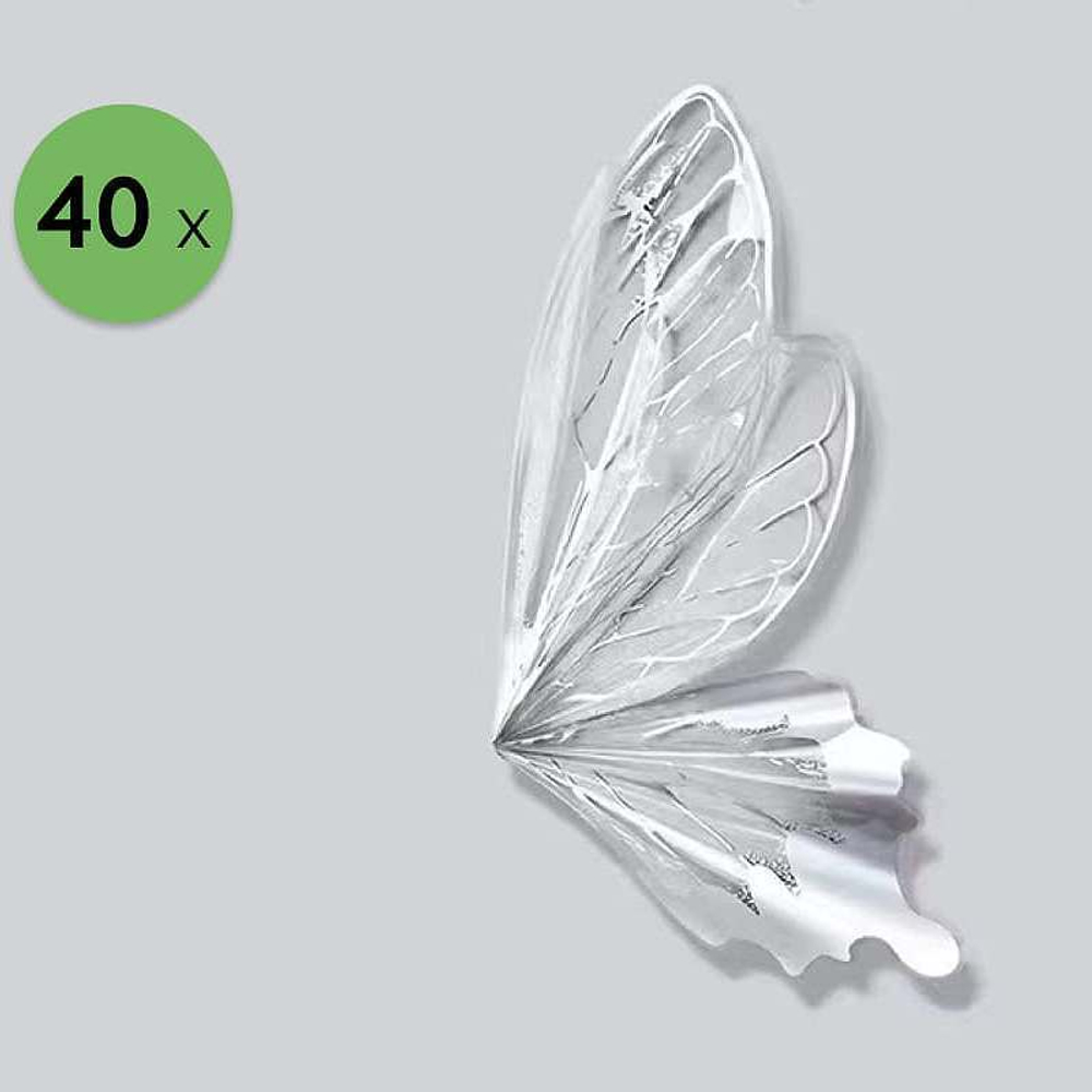 ЛИСТ "Бабочка" 58*58/40шт СЕРЕБРО