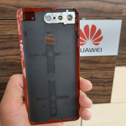 Крышка для Honor View 20 - задняя стеклянная панель "Хорошее качество" (синего цвета)