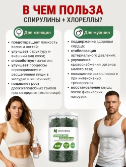 Микс Спирулина+хлорелла (400 гр)