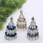 Набор украшений SHINE «Magic tree» 6х10 см (3 шт.), night blue/champagne silver/grey