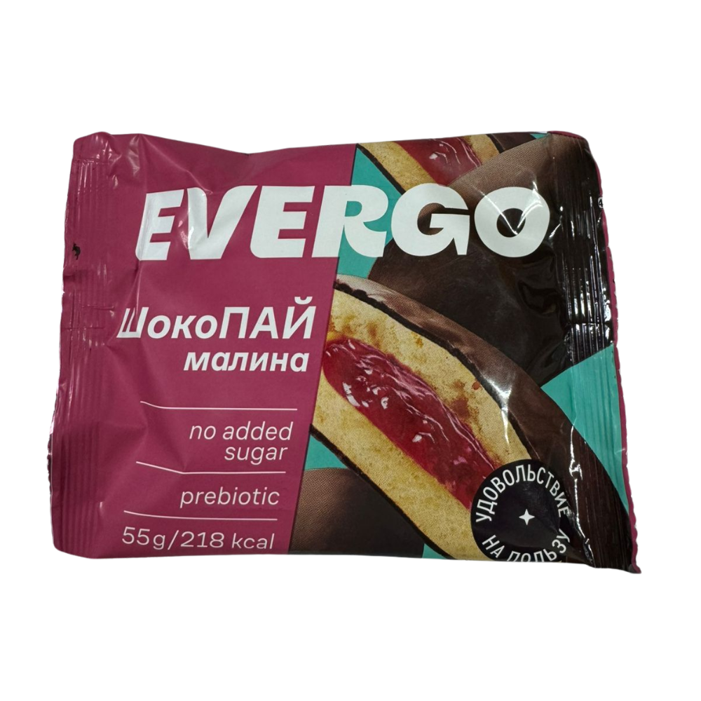 Панкейк Evergo ШокоПай с малиновой начинкой 55 гр