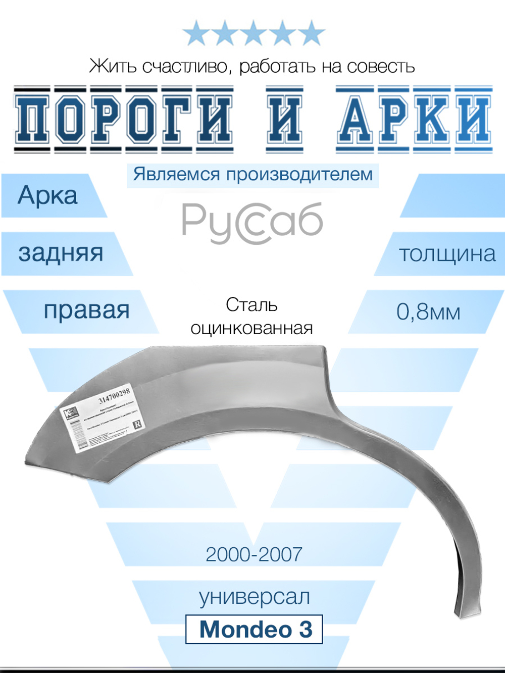 Арка правая Ford Mondeo 3 2000-2007 универсал