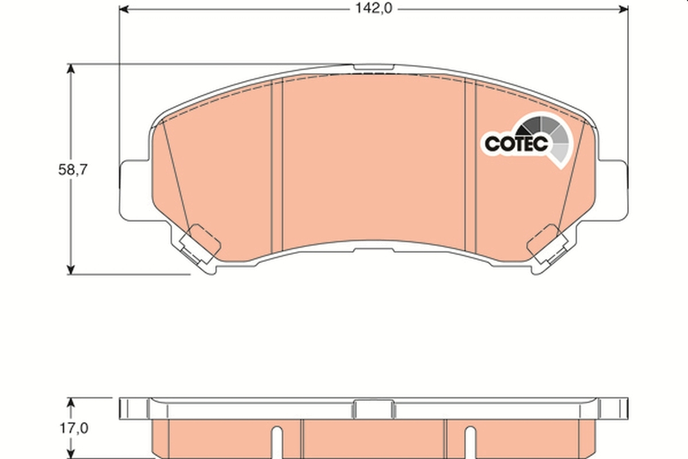 TRW - GDB3467-TRW - Brake Pad Set, disc brake