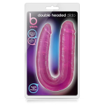 Розовый двусторонний фаллоимитатор Double Headed Dildo - 45 см. (Цвет: розовый)