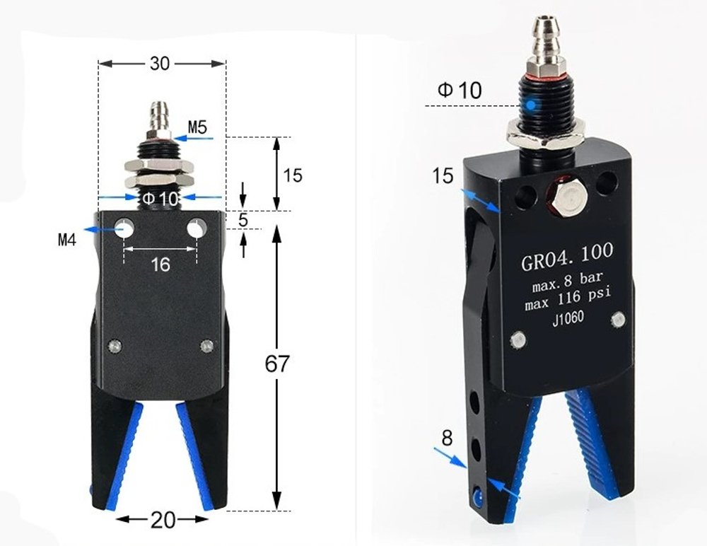 mini-A J1060APM10 – Мини захват литника