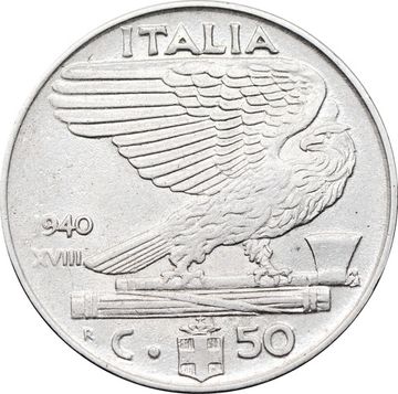 50 чентезимо 1940 Италия (Не магнетик)