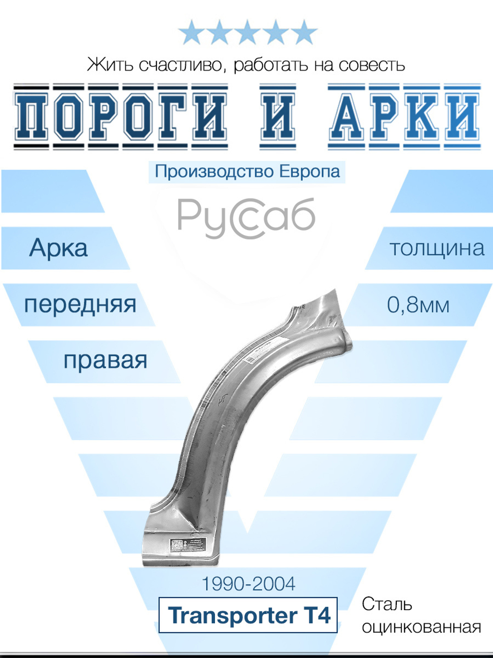 Арка передняя правая Volkswagen Transporter T4 (Klokkerhom)