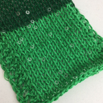PAILLUX - D&C yarns; 96% хлопок, 4% прозрачные пайетки; 560м/100гр; цвет: нить - зеленая трава, пайетки - прозрачные MPK
