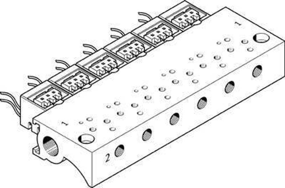 MHA1-P8-2-M3-PI Плита для блочного монтажа MHA1-P8-2-M3-PI Плита для блочного монтажа