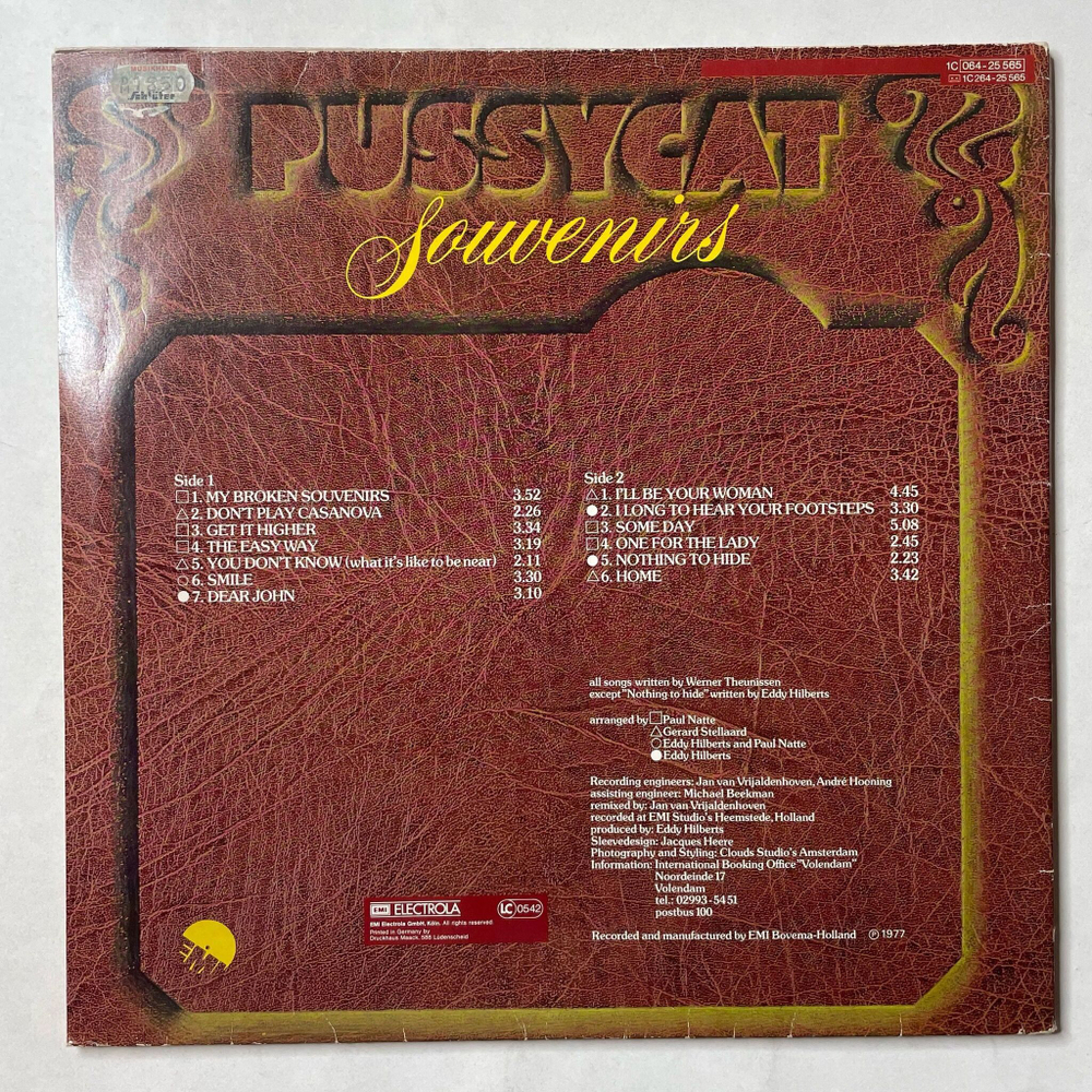 Винтажная виниловая пластинка LP Pussycat Souvenirs (Germany 1977)